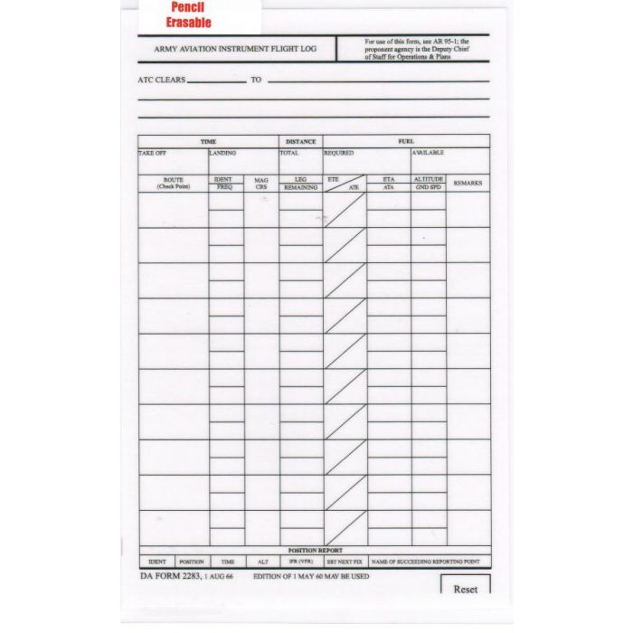 Instrument Flight Log