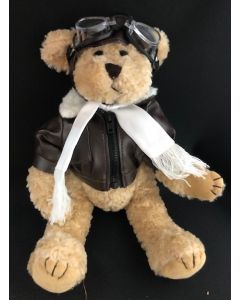 12" Pilot Bear- Light Brown