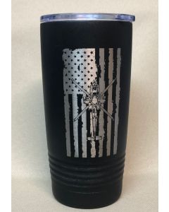 AH-64 W/Flag Tumbler