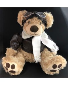 14" Pilot Bear- Light Brown
