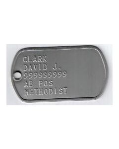 Stamped Dog Tags with Chain