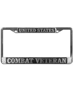 COMBAT VETERAN LICENSE PLATE FRAME