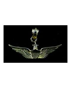 SENIOR AVIATOR WING CHARM WITH DIAMOND