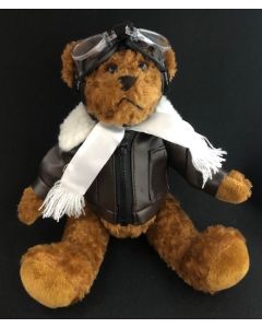 10" Pilot Bear- Dark Brown