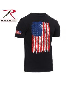 RWB US Flag T-shirt- Black