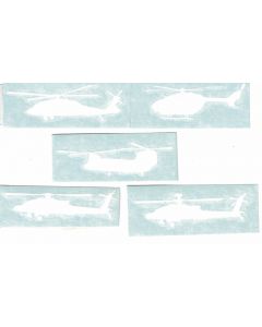 3" Helicopter Silhouette Decal