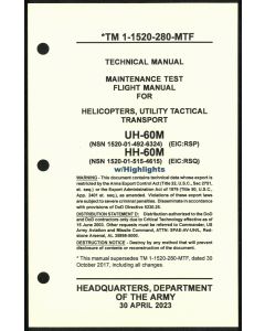 UH-60M MTF Checklist- Water/Tear Proof Paper