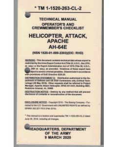 AH-64E Version 4 Checklist- Water/Tear Proof Paper