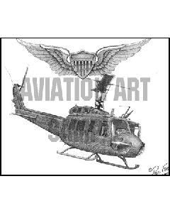 UH-1 WITH WINGS PRINT