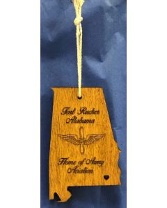 Alabama Aviation Wood Ornament