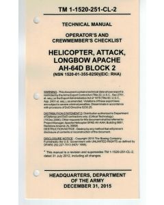 AH-64D Block 2 Checklist- Water/Tear Proof Paper
