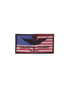 COLORED US FLAG EMBROIDERED NAMETAG