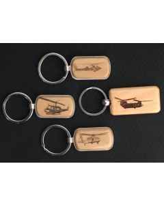 Wood Etched Keychain